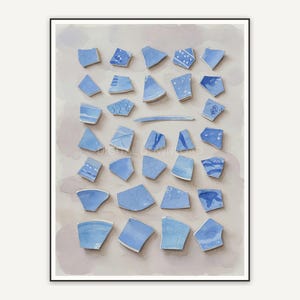 Arranged pottery shards art