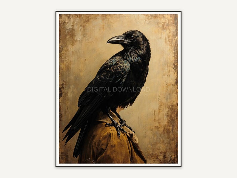 Halloween printable wall art design from the 120 print bundle shown framed