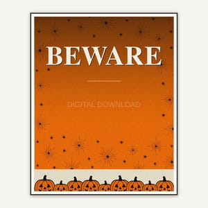 Halloween printable wall art design from the 120 print bundle shown framed