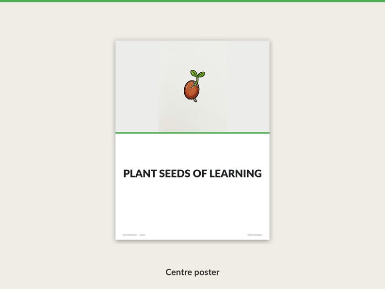 Growth Garden full page bulletin board poster