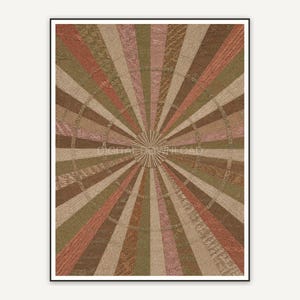woven sunburst pattern print