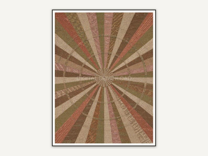 woven sunburst pattern print