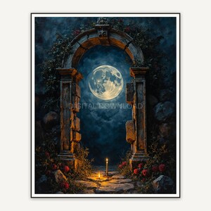 Halloween printable wall art design from the 120 print bundle shown framed