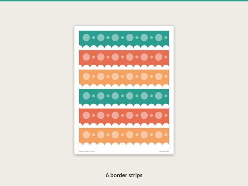 Respectful Class scalloped bulletin board border strips