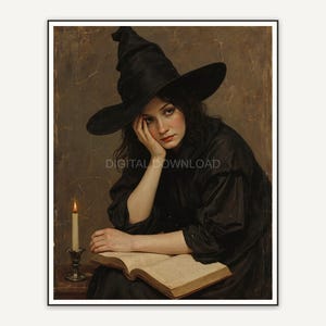 Halloween printable wall art design from the 120 print bundle shown framed