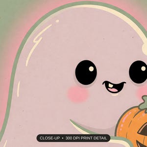 Close-up print detail of the halloween decor and spooky season wall art artwork at 300 DPI