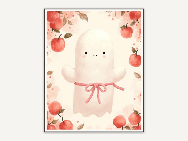 Halloween printable wall art design from the 120 print bundle shown framed