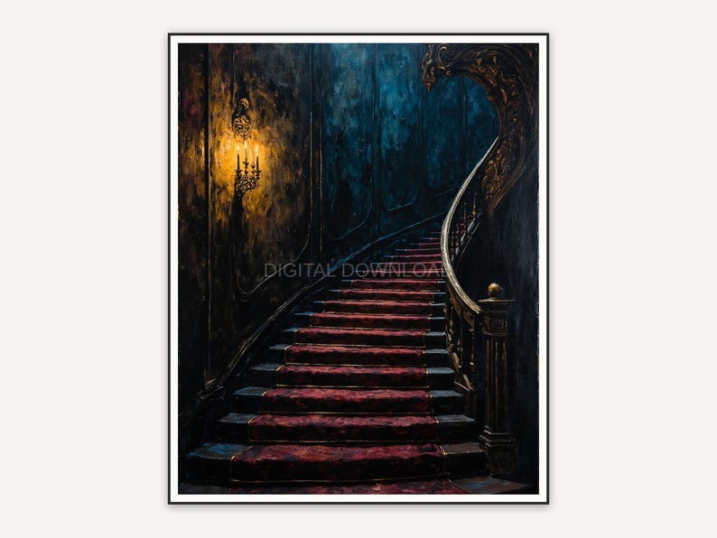 Halloween printable wall art design from the 115 print bundle shown framed