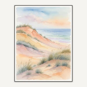 Watercolor sandy dunes print