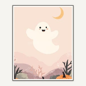 Halloween printable wall art design from the 120 print bundle shown framed