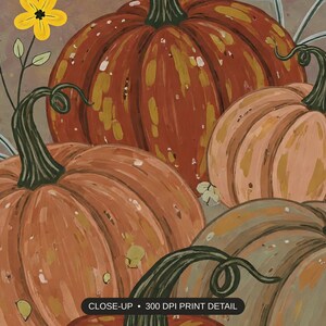 Close-up print detail of the halloween kitchen art artwork at 300 DPI