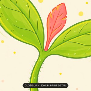 Close-up print detail of the growth mindset illustrations artwork at 300 DPI