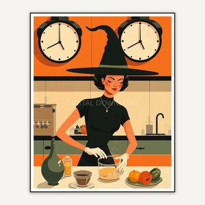 Halloween printable wall art design from the 120 print bundle shown framed