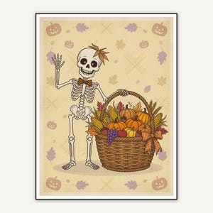 friendly skeleton waving