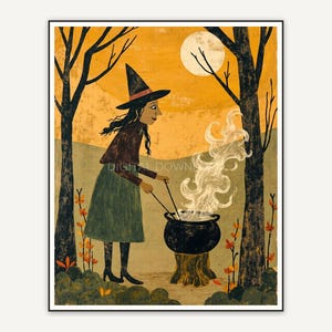 Halloween printable wall art design from the 120 print bundle shown framed