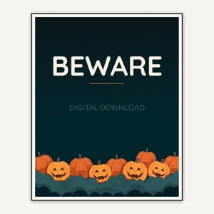Halloween printable wall art design from the 120 print bundle shown framed