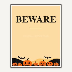 Halloween printable wall art design from the 120 print bundle shown framed