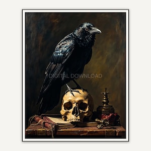 Halloween printable wall art design from the 120 print bundle shown framed