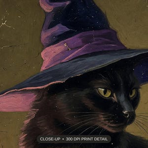 Close-up print detail of the halloween decor and spooky season wall art artwork at 300 DPI