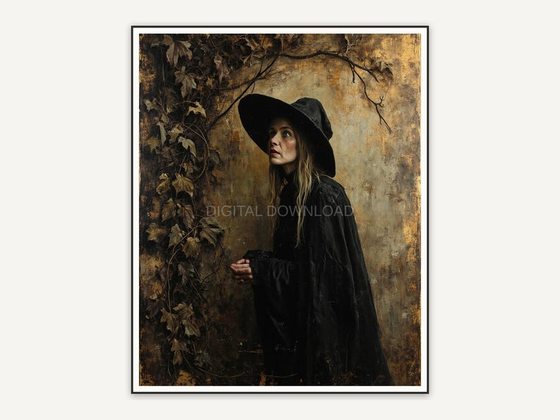Halloween printable wall art design from the 120 print bundle shown framed