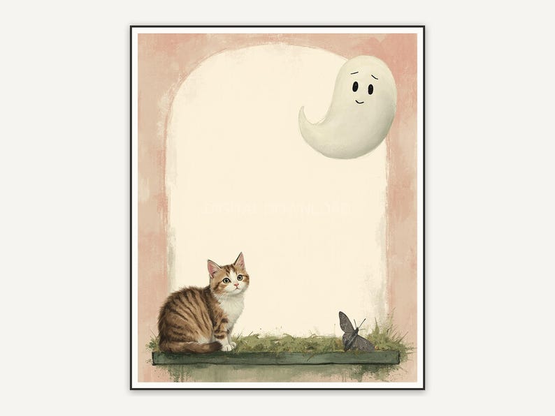 Halloween printable wall art design from the 118 print bundle shown framed