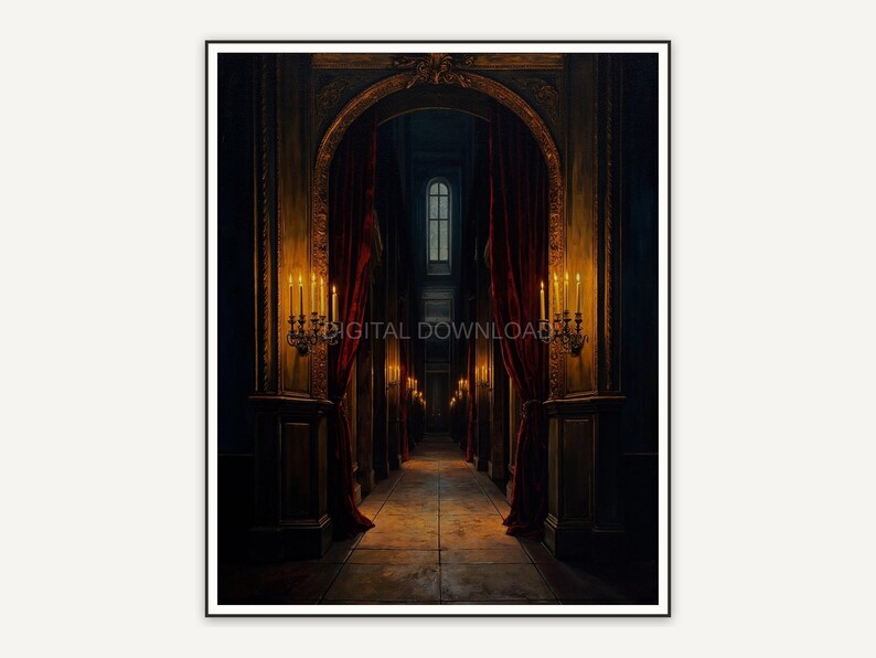 Halloween printable wall art design from the 120 print bundle shown framed