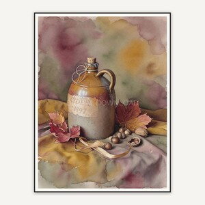 Vintage cider jug illustration