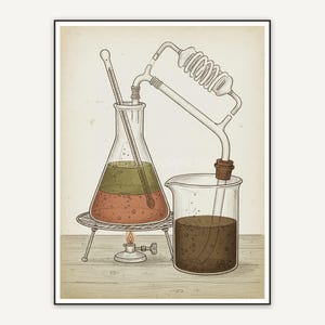 chemistry beaker flask setup