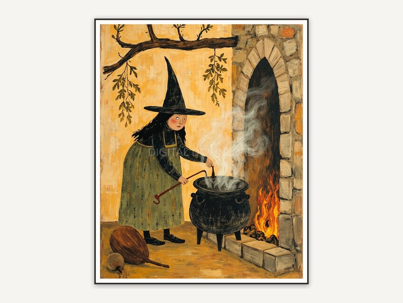 Halloween printable wall art design from the 120 print bundle shown framed
