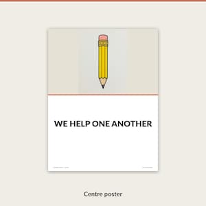 Helping Hands full page bulletin board poster