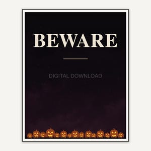 Halloween printable wall art design from the 120 print bundle shown framed