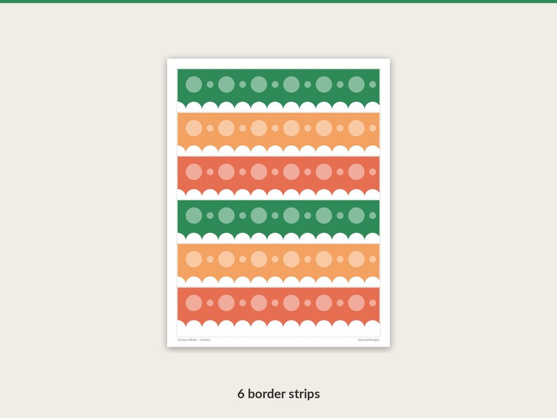 Curious Minds scalloped bulletin board border strips
