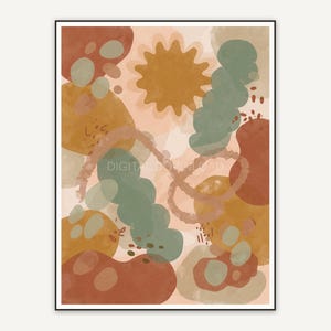 Soft textured abstract in warm neutrals three