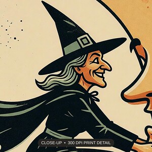 Close up of the Halloween print detail at 300 DPI print resolution