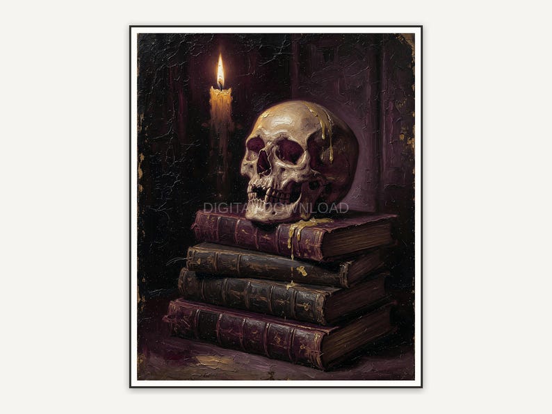 Halloween printable wall art design from the 120 print bundle shown framed
