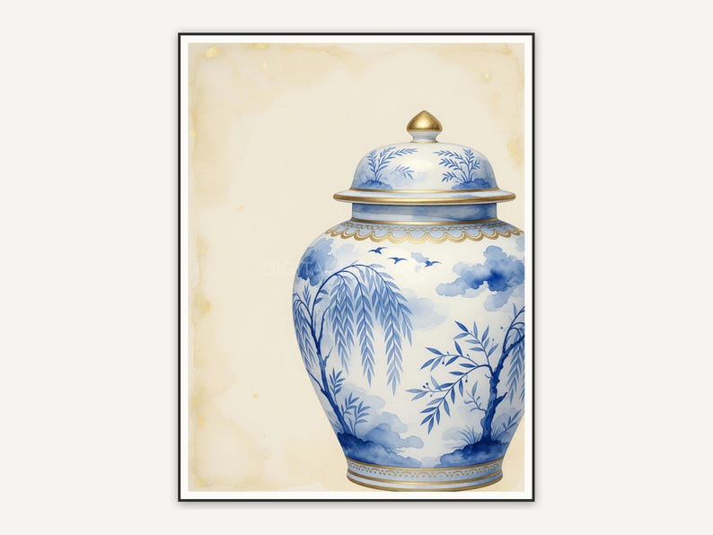 Willow branch porcelain vessel