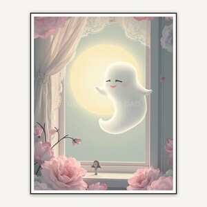 Halloween printable wall art design from the 120 print bundle shown framed