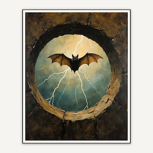 Halloween printable wall art design from the 120 print bundle shown framed