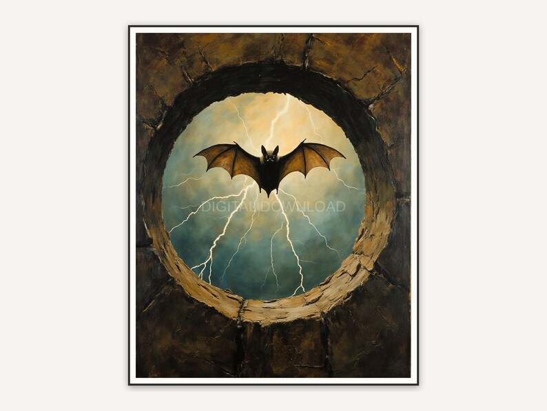 Halloween printable wall art design from the 120 print bundle shown framed