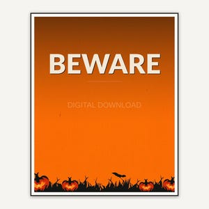 Halloween printable wall art design from the 120 print bundle shown framed