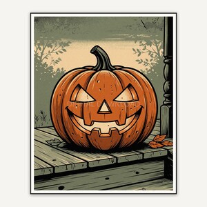 Halloween printable wall art design from the 120 print bundle shown framed