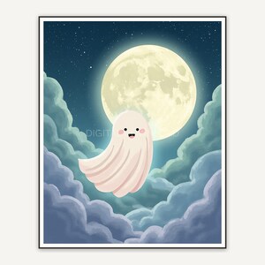 Halloween printable wall art design from the 120 print bundle shown framed