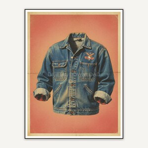faded illustration of a classic denim work jacket