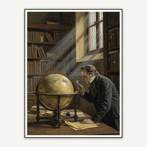 Scientist with globe