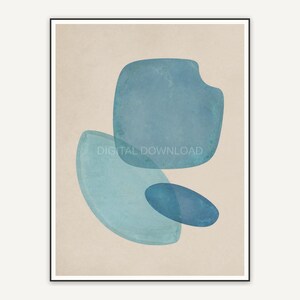 Patina blue abstract shape two