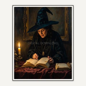 Halloween printable wall art design from the 120 print bundle shown framed
