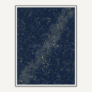 Elegant zodiac study print