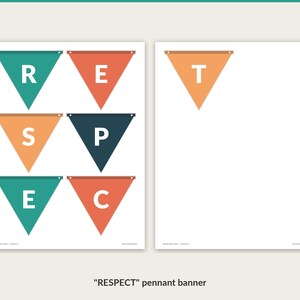 Pennant banner spelling RESPECT