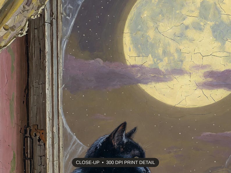 Close-up print detail of the spooky quote printable artwork at 300 DPI