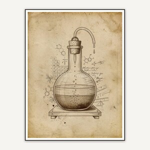 Chemistry flask collection artwork